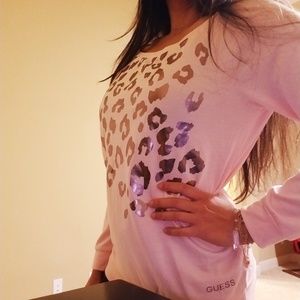 Guess blush pink sweater top, blouse